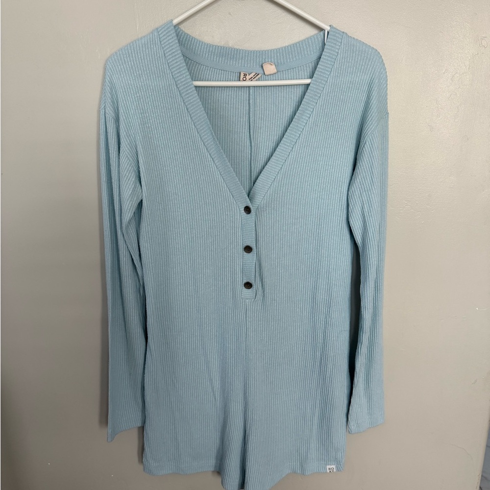 Roxy Sky Blue V-Neck Jumpsuit